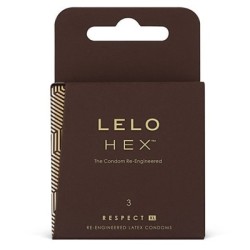 LELO HEX CONDOMS RESPECT XL 3 PACK
