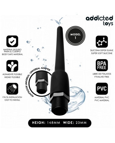 ADDICTED TOYS - PULITORE ANALE CON ADATTATORE UNIVERSALE MODELLO 1