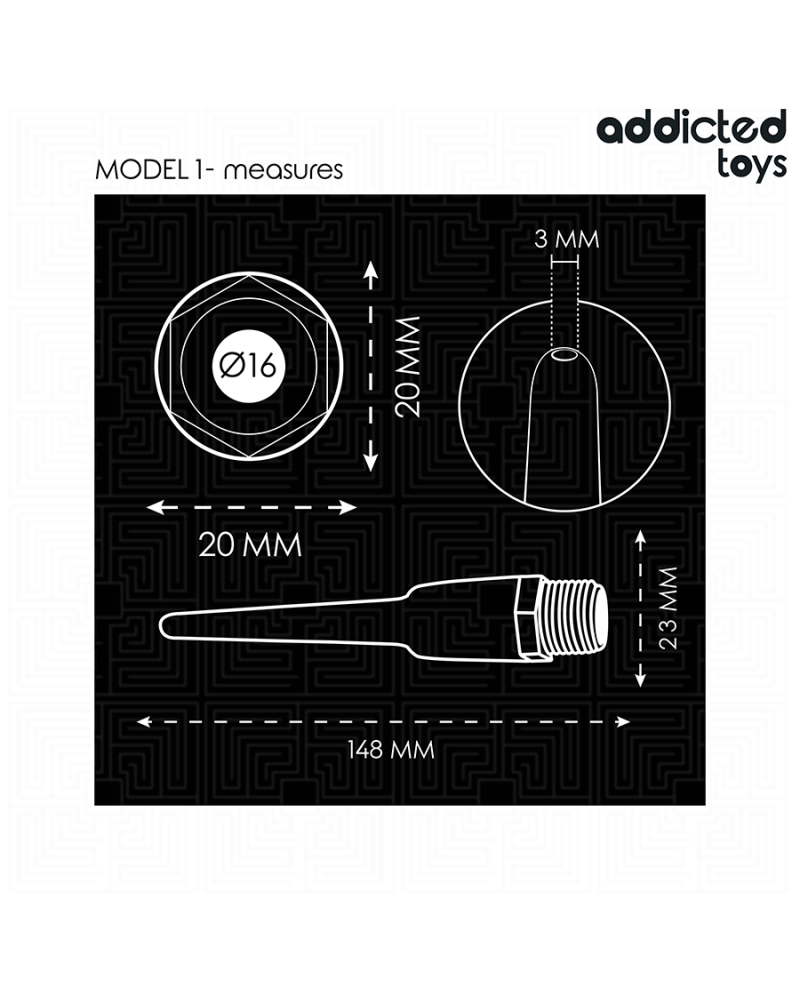 ADDICTED TOYS - PULITORE ANALE CON ADATTATORE UNIVERSALE MODELLO 1