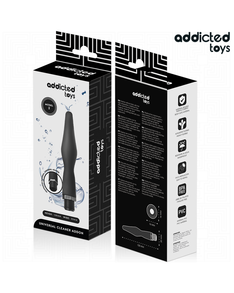 ADDICTED TOYS - PULITORE ANALE CON ADATTATORE UNIVERSALE MODELLO 2