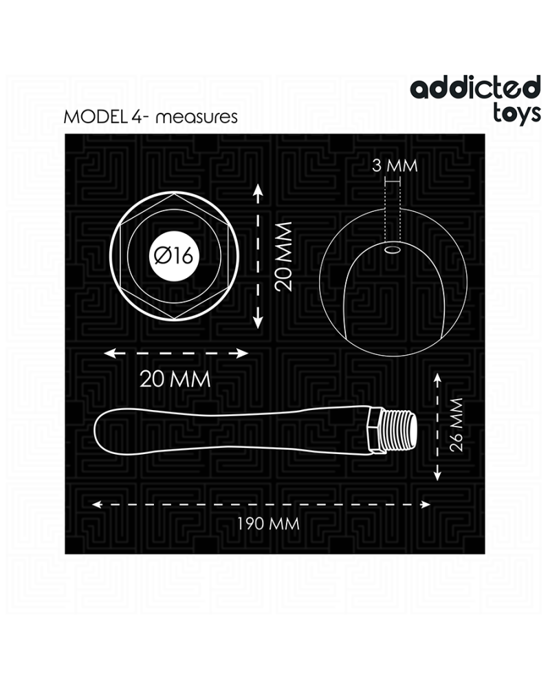 ADDICTED TOYS - PULITORE ANALE CON ADATTATORE UNIVERSALE MODELLO 4