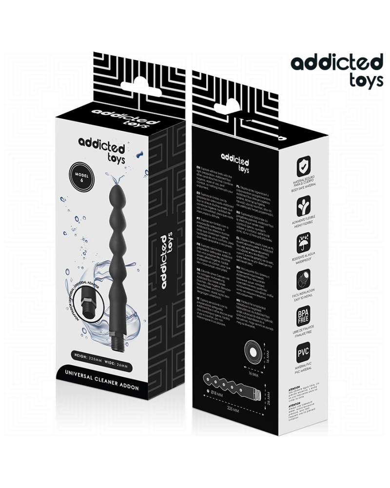 ADDICTED TOYS - PULITORE ANALE CON ADATTATORE UNIVERSALE MODELLO 6