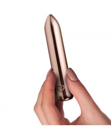 ROCKS-OFF - PROIETTILE VIBRANTE RICARICABILE ROSA DORATA