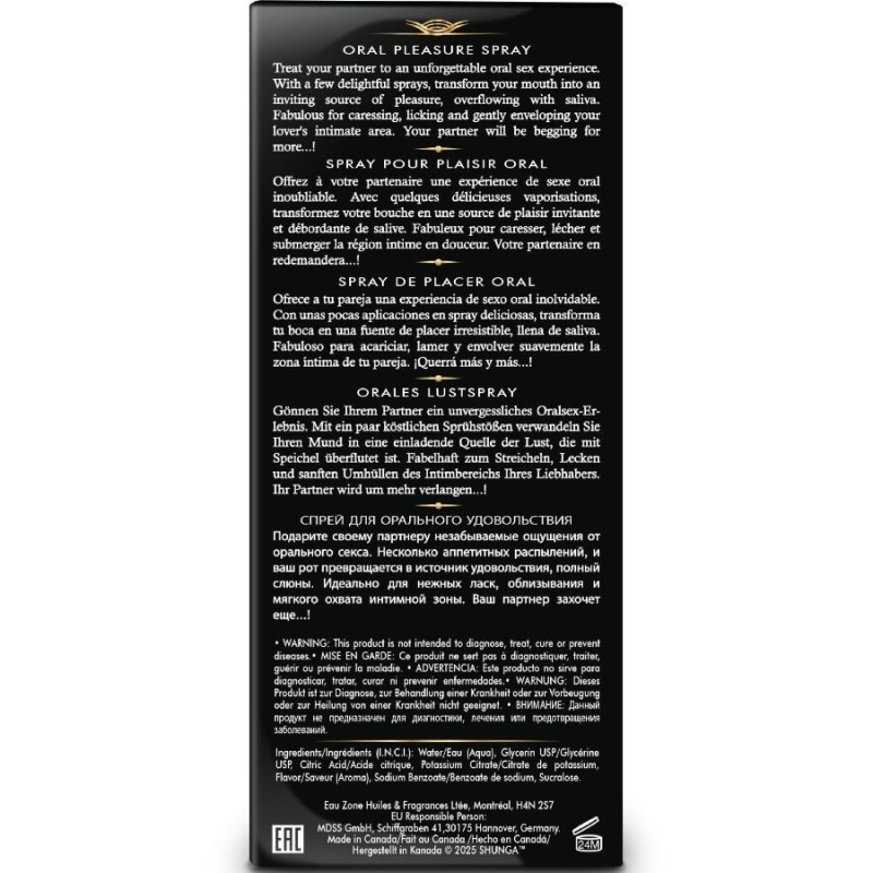 SHUNGA - WAVES PLEASURE SPRAY ORALE SEDUCENTE FRAGOLA 20 ML