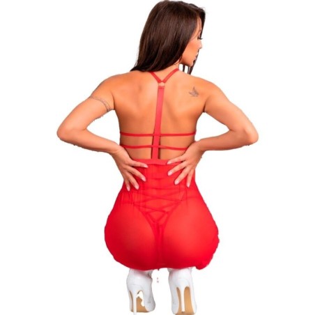 LIVCO CORSETTI FASHION - SANTAS CANDY LC 90722 CHRISTMAS CHEMISE + TANGA S/M