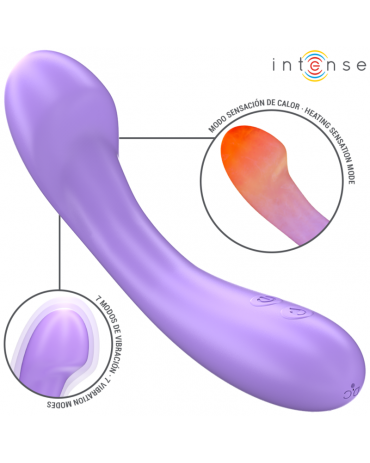 INTENSE - VIBRATORE BECKY 19 CM RISCALDABILE 7 VIBRAZIONI VIOLA 2