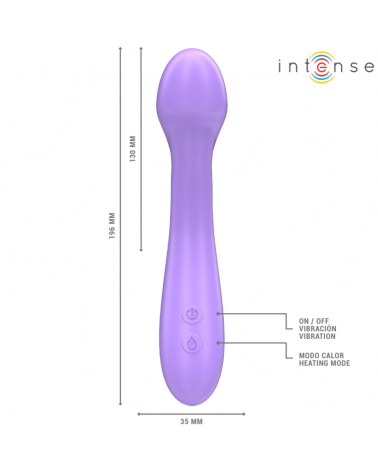 INTENSE - VIBRATORE BECKY 19 CM RISCALDABILE 7 VIBRAZIONI VIOLA