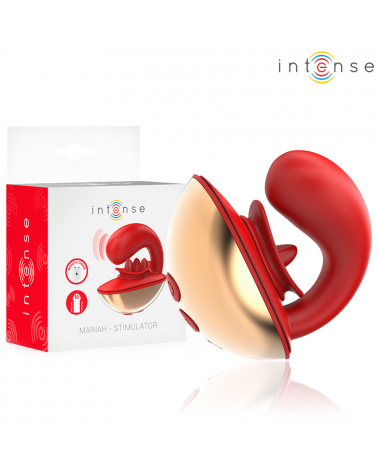 INTENSE - VIBRATORE E STIMOLATORE MARIAH A FORMA DI U 10 VIBRAZIONI ROSSO