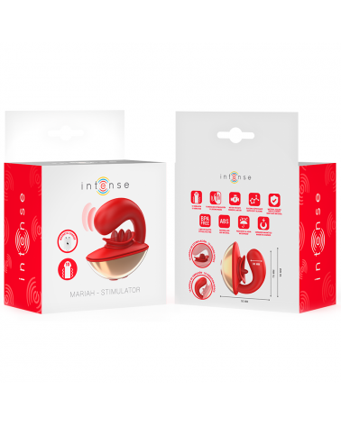 INTENSE - VIBRATORE E STIMOLATORE MARIAH A FORMA DI U 10 VIBRAZIONI ROSSO