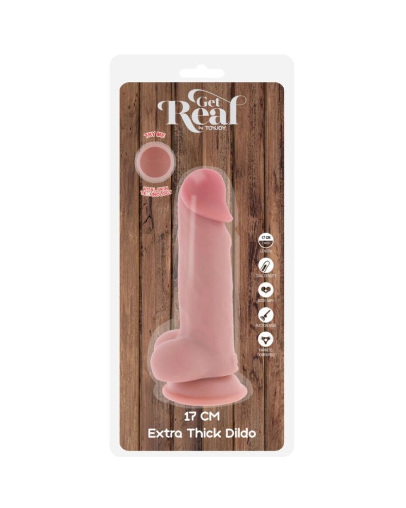 GET REAL - PENE REALISTICO DELUXE CON TESTICOLI EXTRA SPESSI 17 CM