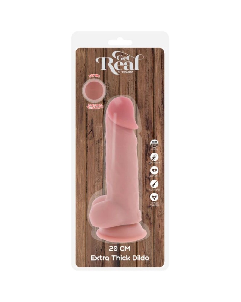 GET REAL - PENE REALISTICO DELUXE CON TESTICOLI EXTRA SPESSI 20 CM