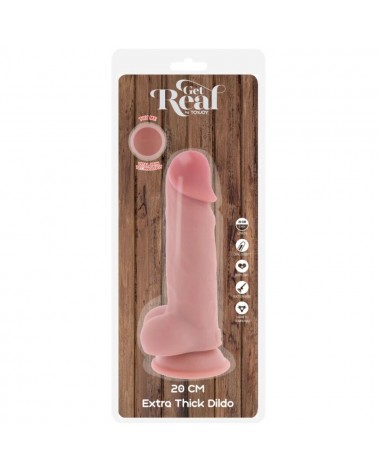 GET REAL - PENE REALISTICO DELUXE CON TESTICOLI EXTRA SPESSI 20 CM