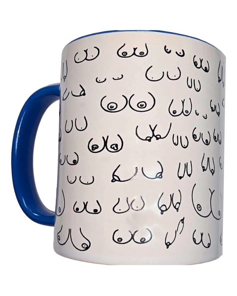 DIABLO PICANTE - TAZZA TETTE BIANCHE CON MANICO BLU 370 ML