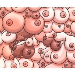 DIABLO PICANTE - TAPPETINO PER MOUSE COLORATO CON DESIGN DI TETTE