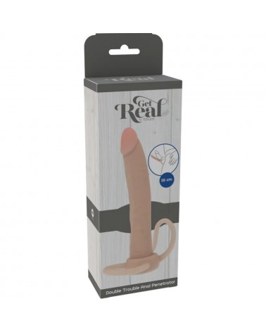 GET REAL - PENETRATORE ANALE IN SILICONE DOUBLE TROUBLE 16 CM