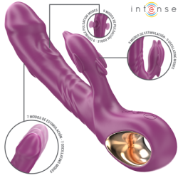 INTENSE - VIBRATORE MULTIFUNZIONE HALLE CON LINGUA STIMOLANTE A DELFINO VIOLA 2