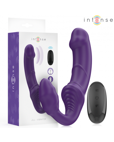 INTENSE - JILL DOPPIO VIBRATORE 20 CM VIOLA TELECOMANDO