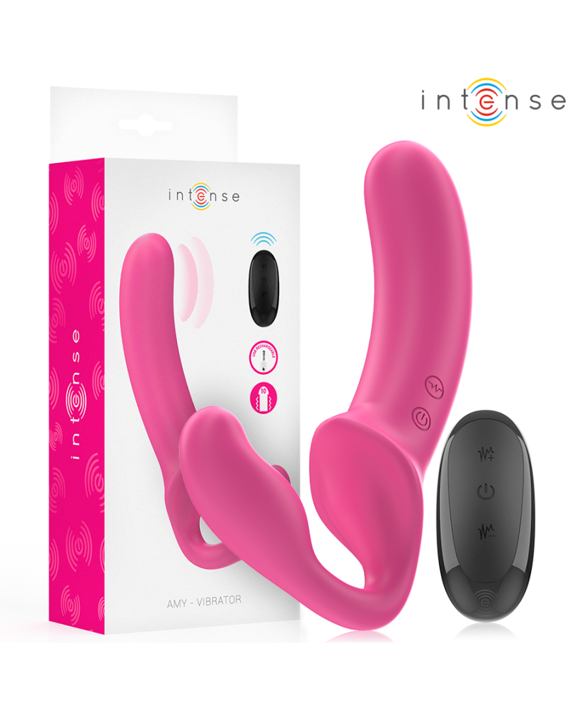 INTENSE - AMY DOPPIO VIBRATORE 20 CM ROSA TELECOMANDO