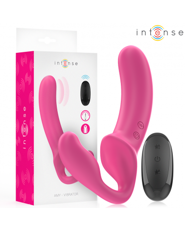INTENSE - AMY DOPPIO VIBRATORE 20 CM ROSA TELECOMANDO