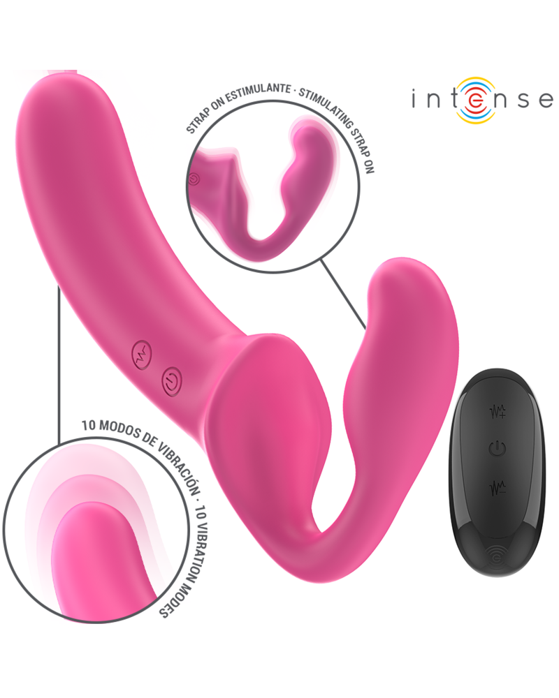 INTENSE - AMY DOPPIO VIBRATORE 20 CM ROSA TELECOMANDO