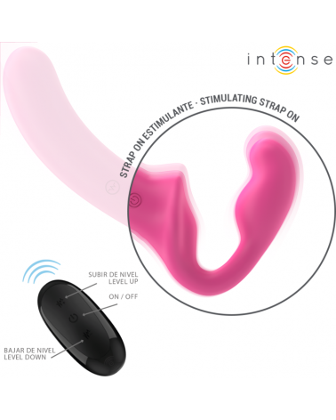 INTENSE - AMY DOPPIO VIBRATORE 20 CM ROSA TELECOMANDO