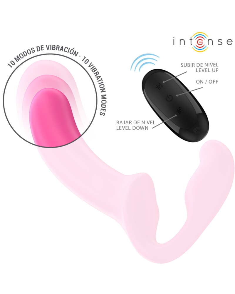 INTENSE - AMY DOPPIO VIBRATORE 20 CM ROSA TELECOMANDO