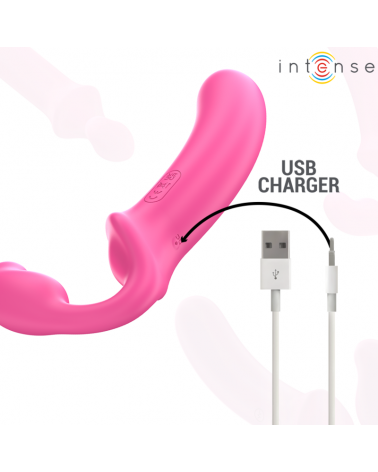 INTENSE - AMY DOPPIO VIBRATORE 20 CM ROSA TELECOMANDO