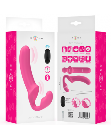 INTENSE - AMY DOPPIO VIBRATORE 20 CM ROSA TELECOMANDO