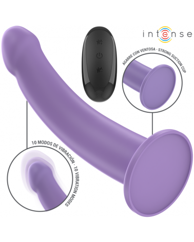 INTENSE - VIBRATORE EDDIE 17,5 CM 10 VIBRAZIONI VIOLA TELECOMANDO