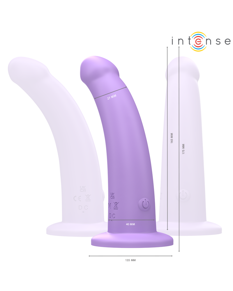 INTENSE - VIBRATORE EDDIE 17,5 CM 10 VIBRAZIONI VIOLA TELECOMANDO