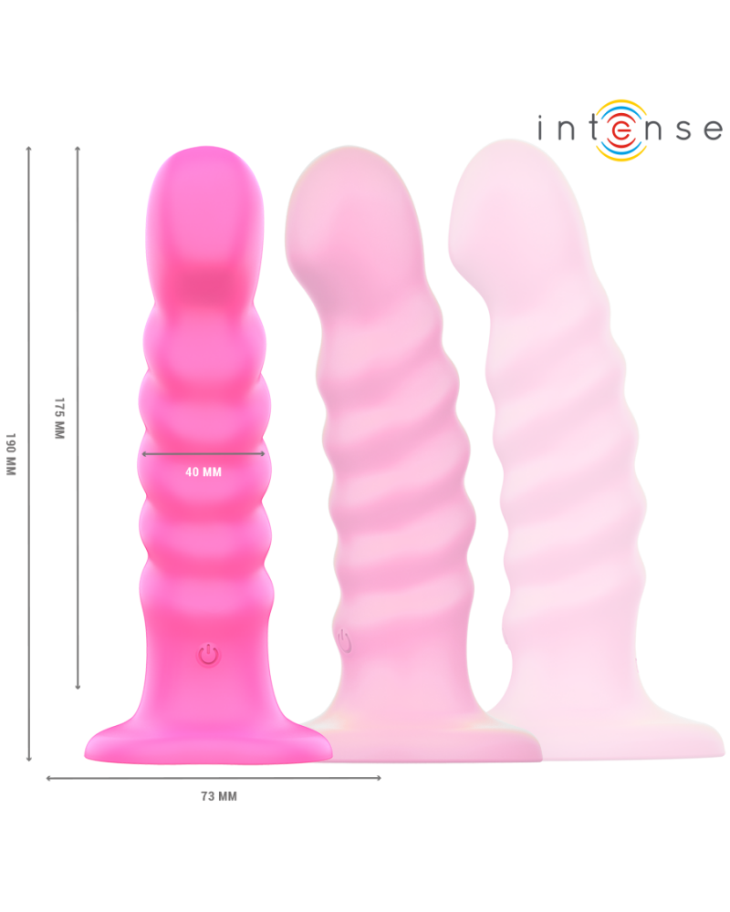 INTENSE - VIBRATORE CINDY TAGLIA L DESIGN A SPIRALE 10 VIBRAZIONI ROSA TELECOMANDO