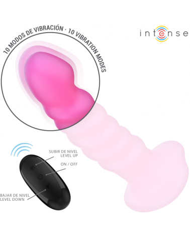 INTENSE - VIBRATORE CINDY TAGLIA L DESIGN A SPIRALE 10 VIBRAZIONI ROSA TELECOMANDO