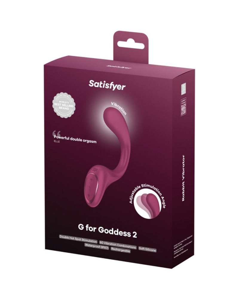 SATISFYER - G PER DEA 2 VIBRATORE CONIGLIO BOTTIGLIA BORDEAUX