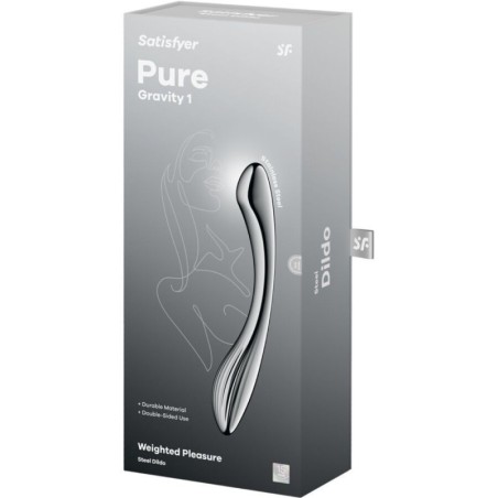 SATISFYER - DILDO A DOPPIA ESTREMITÀ IN ACCIAIO INOX PURE GRAVITY 1
