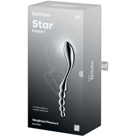 SATISFYER - DILDO A DOPPIA ESTREMITÀ IN ACCIAIO INOX STAR FORCE 1