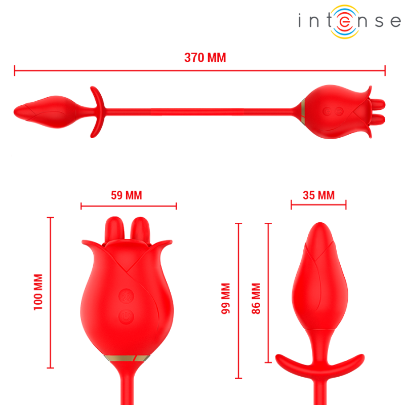 INTENSE - MELANIE STIMOLATORE DOPPIO PER CLITORIDE CON LINGUA A ZIGZAG