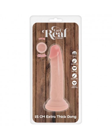 GET REAL - DONG DELUXE IN TPE A DOPPIA DENSITÀ 15 CM