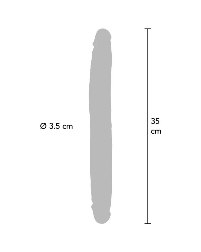 GET REAL - DILDO IN SILICONE A DOPPIA ESTREMITÀ CARAMELLO 35 CM