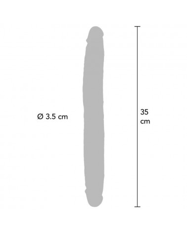 GET REAL - DILDO IN SILICONE A DOPPIA ESTREMITÀ CARAMELLO 35 CM