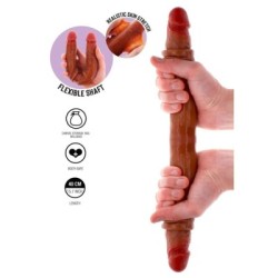 GET REAL - DILDO IN SILICONE A DOPPIA ESTREMITÀ CARAMELLO 40 CM 2