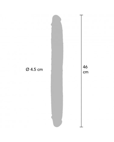 GET REAL - DILDO IN SILICONE A DOPPIA ESTREMITÀ CARAMELLO 46 CM