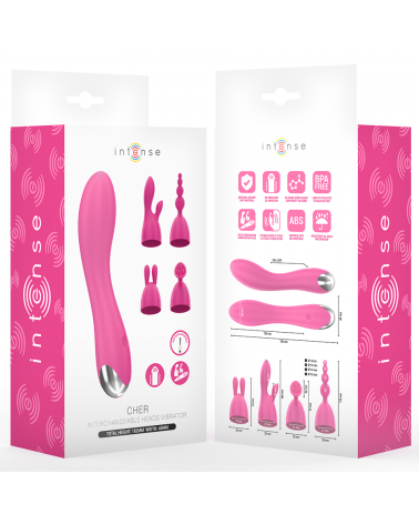 INTENSE - CHER VIBRATORE CON TESTINE INTERCAMBIABILI