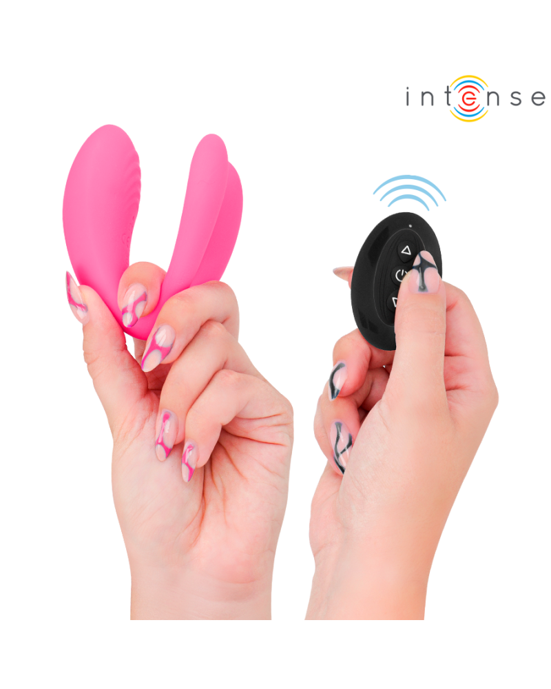 INTENSE - JULIA DOPPIO VIBRATORE STIMOLATORE A MORSETTO CON TELECOMANDO