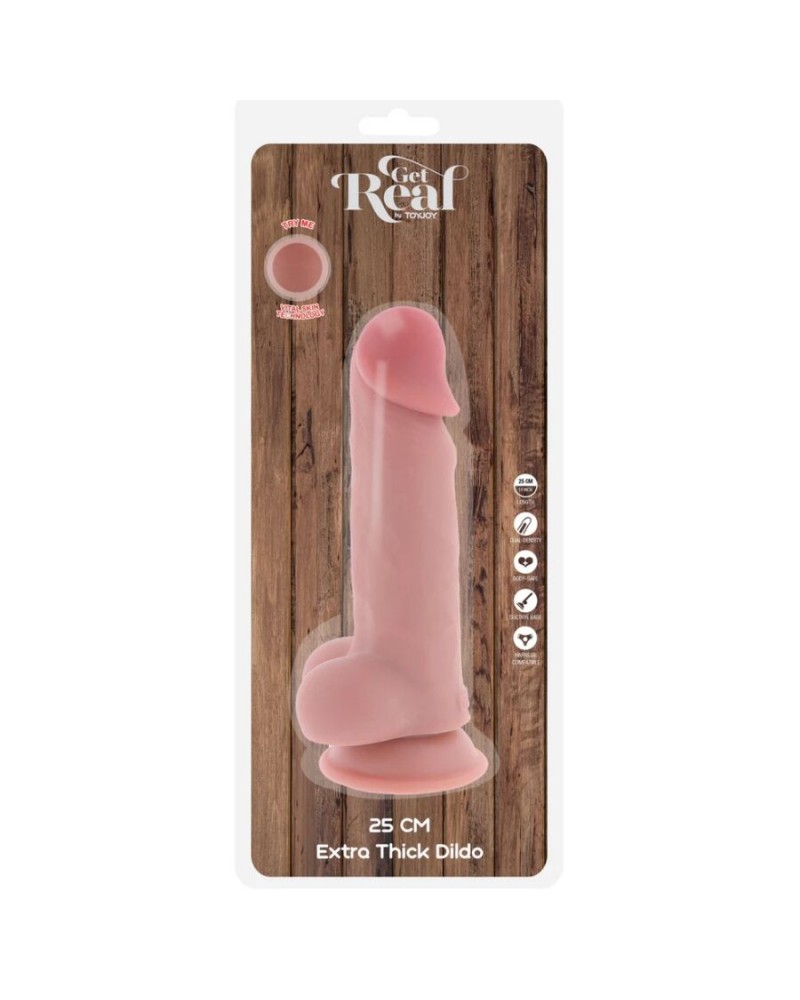 GET REAL - PENE REALISTICO DELUXE CON TESTICOLI EXTRA SPESSI 25 CM