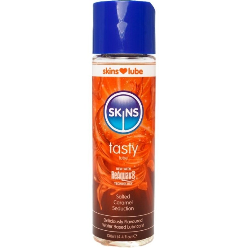 SKINS - LUBRIFICANTE GUSTOSO A BASE D'ACQUA CARAMELLO SALATO 130 ML