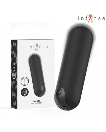 INTENSE - KAREN MINI PROIETTILE VIBRANTE RICARICABILE NERO