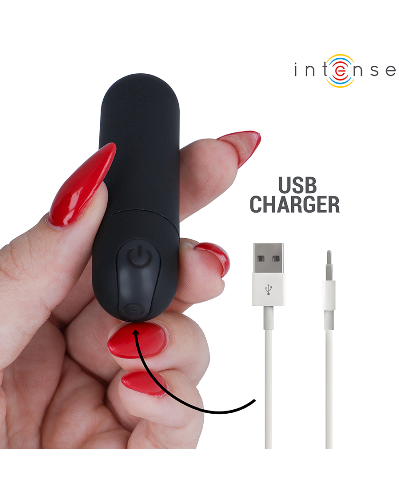 INTENSE - KAREN MINI PROIETTILE VIBRANTE RICARICABILE NERO