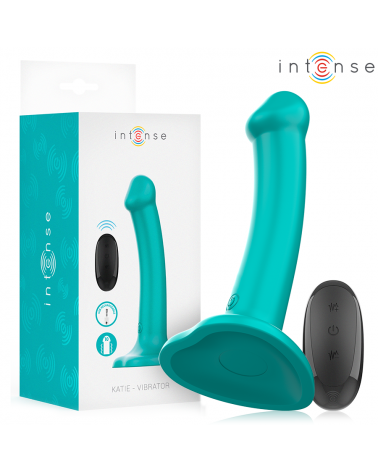INTENSE - KATIE VIBRATORE CON VENTOSA 10 VIBRAZIONI TELECOMANDO BLU