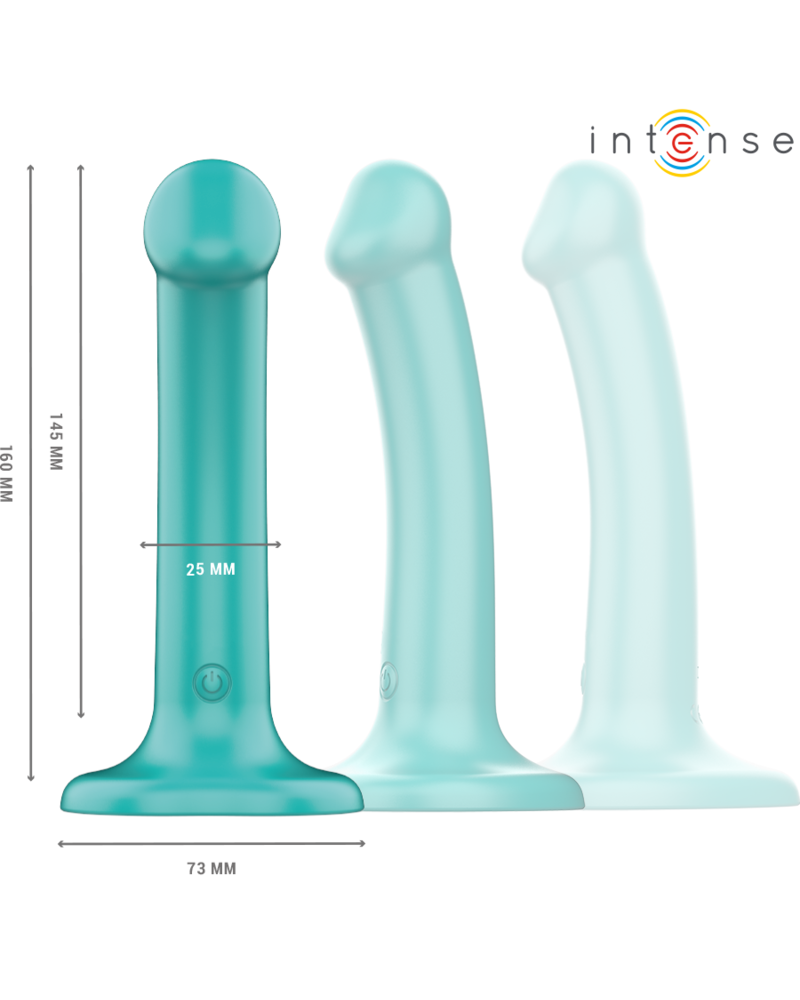 INTENSE - KATIE VIBRATORE CON VENTOSA 10 VIBRAZIONI TELECOMANDO BLU