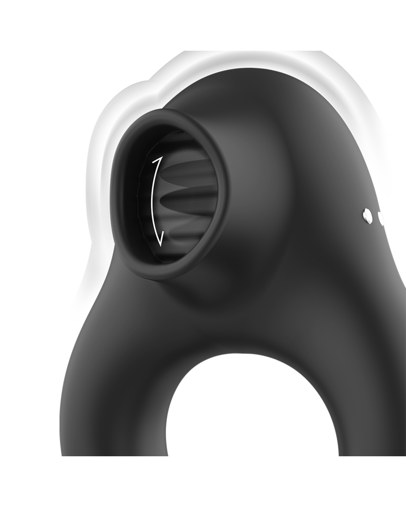 BLACKSILVER - ANELLO VIBRATORE IN SILICONE 3 MOTORI RICARICABILE NERO